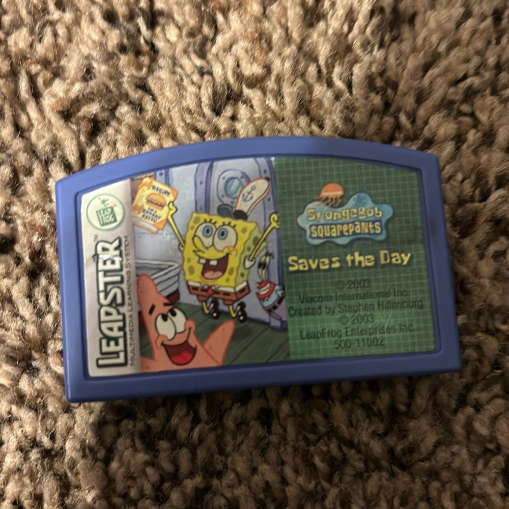 Leap frog Leapster SpongeBob SquarePants saves the day game cartridge